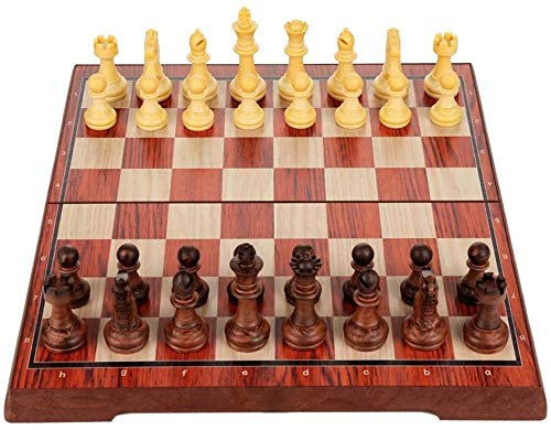 NMNMNM Jeu d'échecs Échiquier Jeu d'échecs magnétique Capacité d'entraînement Voyage Ordinateur Portable Plaque d'échecs Plié Jeu d'échecs International, Petit, 2021 (M)