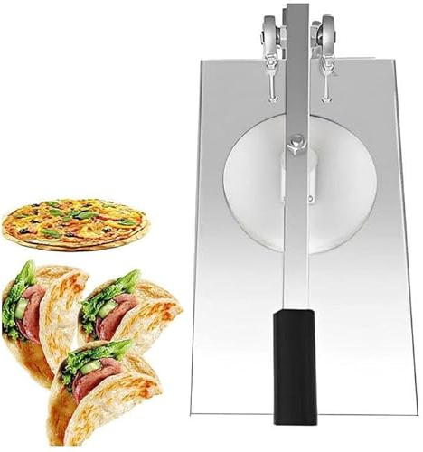 CYMYYDS Manual Pizza Dough Press Machine, Commercial Chapati Sheet Pizza Crust Press Plate, Dough Roller Dough Sheeter Pasta Maker for Pizza, Pie,Tortillas, Pastry,20cm