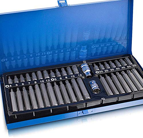 BITUXX® 41 teiliger Bitsatz Vielzahn Torx Innensechskant Nuss Nüsse Steck Werkzeug Bit Set