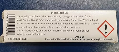 Milliput Superfine White 113.4g Pack/Packs (1) by Milliput