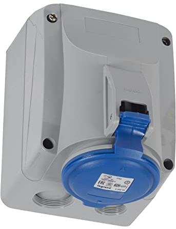 Legrand 555254 Prise saillie fixe P17 IP44 32A, 200V~ à 250V~, 2P+T