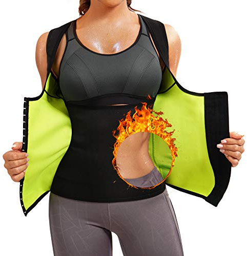CHUMIAN Tuta Sauna Dimagranti Donna Canotta Sportiv In Neoprene Pancera Snellente Neoprene Hot Thermo Training Shapewear Contenitiva Modellante