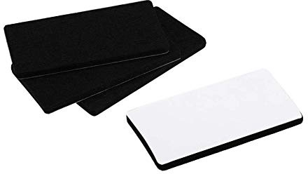 MroMax 4pcs Mobili Feltro Pad Rettangolo 45x60mm Autoattaccanti Antiscivolo Pad per Divano Cabinet Sedia Piedi Pavimento Protector Nero