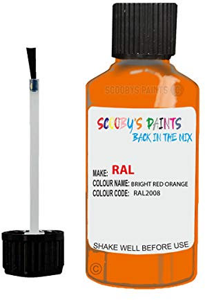 Bright Red Orange RAL 2008 Cellulose Paint Air Brush Colours 30ml Model Airbrush Paints (RAL2008 Bright Red Orange Gloss Shine Finish)