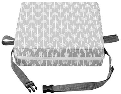 BSTKEY Baby Toddler Kid Infant Demountable Adjustable Washable Booster Seat with Straps (Grey)