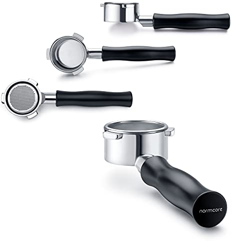 Normcore 54mm Bottomless Portafilter | Bottomless Naked Portafilter | Filter Basket Included | Fits Breville Barista Express and 54mm Breville Machines, Black