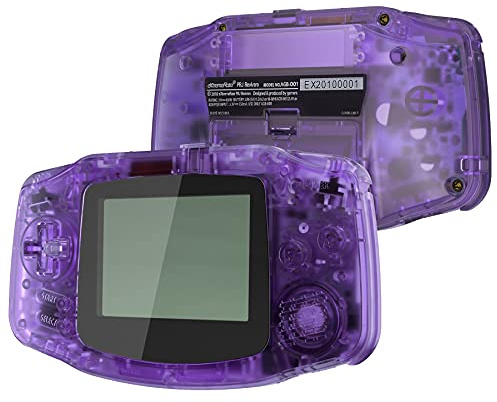 IPS Ready Uppgraderad eXtremeRate Klar Atomic Lila Glansigt Ersättningsskal Helt Hölje med Knappar för Gameboy Advance GBA - Kompatibel med Både IPS & Standard LCD - Konsol & IPS Skärm Ingår INTE