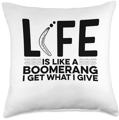 Life Is A Boomerang We Receive What We Give Sports Player Throw Pillow