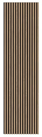 hibitaro Holz Lamelle mit Akustik Effekt 605 x 2400 x 22 mm 6 Farben Wand- und Deckenmontage möglich (Oiled Oak), 10653