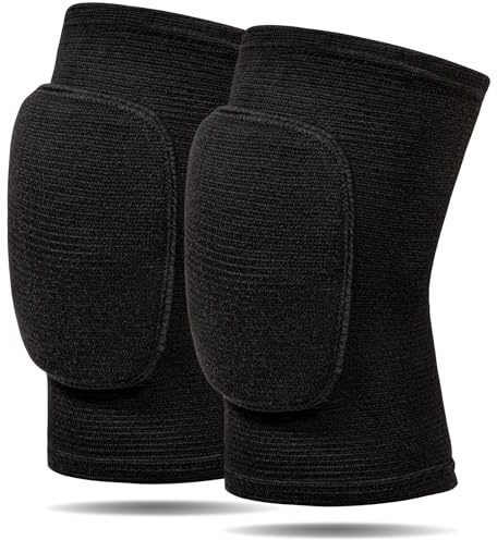RYBTB Volleyball Knee Pads for Dancers, Soft Breathable Knee Pads for Men Women Kids Knees Protective, Knee Brace for Volleyball Football Dance Yoga Tennis Running Cycling Workout (Medium-Black)