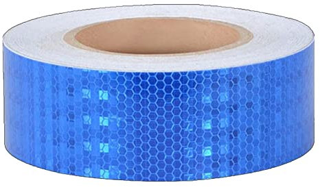 OURECO 5Cm X 25M Adesivi Nariflettente, Nabarriera Riflettente Impermeabile Avviso Di Sicurezza, Adesivi Riflettenti per Auto e Moto,H/M