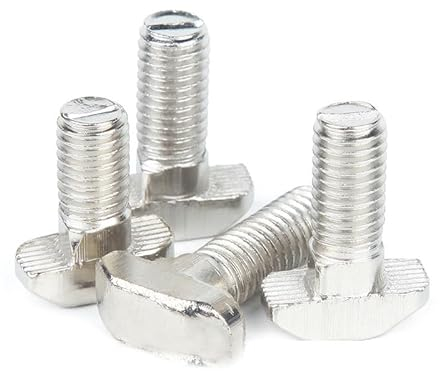 UAMOU 50 Stück/Lot M5 M6 M8 T-Bolzenschrauben passend for europäisches Standard-Aluminiumprofil-Zubehör T-Schraube T-förmiger Hammerbolzen 20/30/40/45 Cheerfully (Color : 50pcs M6x20)