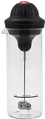Tsadeer Montalatte Schiumatore Elettrico Schiuma per caffè Schiuma per Latte Miscelatore per Frullati Batteria Montalatte Tazza per Brocca