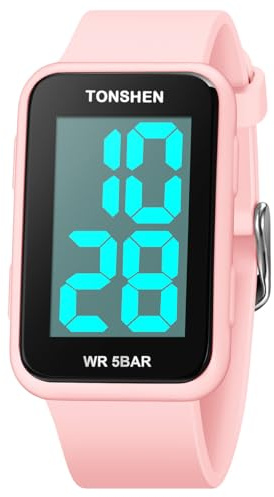 TONSHEN Hombre y Mujer Fashion Relojes Digital LED Electrónica Grandes Números Display Fecha Impermeable Resistente al Agua Outdoo Deportivo Sport Relojes de Pulsera