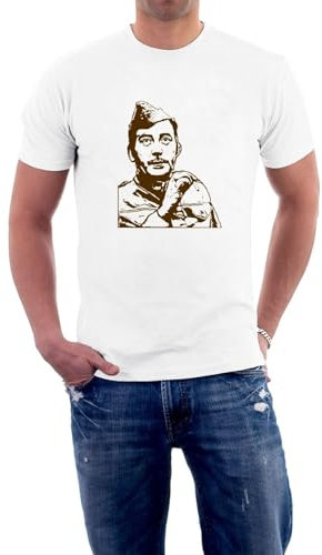 Dad's Army T-Shirt Private Joe Walker Spiv Tees by Sillytees WhiteX-Large
