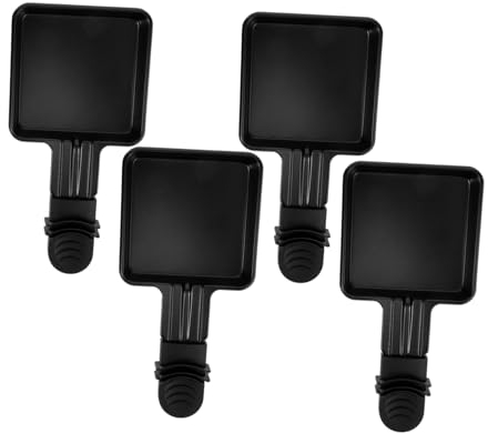 COLLBATH Lot De 4 Mini Poêles à Raclette Carrées 9x9 Cm En Matériau Antiadhésif Poignées Ergonomiques Pour Fondre Le Fromage, Cuisson Électrique Et Barbecue, Accessoires La Cuisine Portables