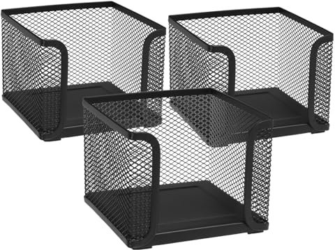 NUOBESTY 3stücke Teiliges Aus -mesh Memo Notepad Halter Büro-organizer Für Notizzettel Visitenkarten Und Kleine Büromaterialien Stilvolle Aufbewahrungslösung