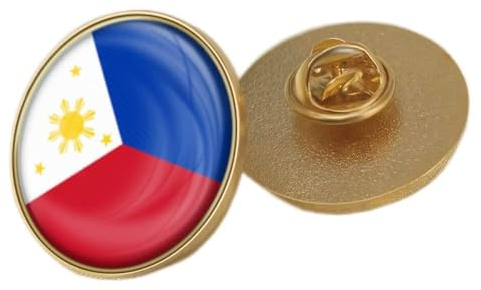 Modische Broschen Und Anstecknadeln Mit Philippinischer Flagge. Charm Mode, Geometrischer Schmuck, Neuheit, Patriotische Anstecknadeln, Anstecknadeln, Vintage Ethno Emaille Accessoires, Hip