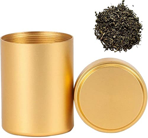 Keuyeo Pot De Stockage en Aluminium, Bouteille Hermétique Portable Anti- pour Herbes, Épices, Café, Thés