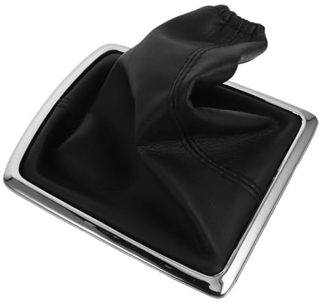 FELTECHELECTR Car Gear Shift Knob Cover Aus Pu Schaltknauf Abdeckung Für Auto Schutz Für Gangschaltung Langlebig Und Elegant Passend Für Mit Schwarzem Nähdesign