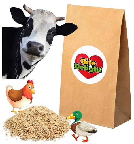Bite & Delight 10 kg Tourteau de Soja – 46% de Protéines – Aliment Protéiné pour Volaille, Bovins, Porcs, Poissons – Complément Alimentaire pour Animaux d'Élevage