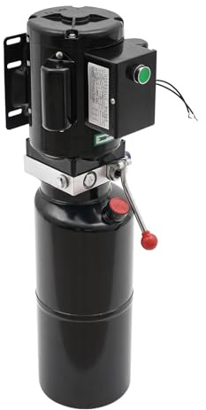 Hydraulikpumpe 220V Einfachwirkendes Hydraulikaggregat mit 10L Tank, 2200W Elektrische Hydraulische Handpumpe aus Stahl für Aufzüge, Gabelstapler und Autozubehör