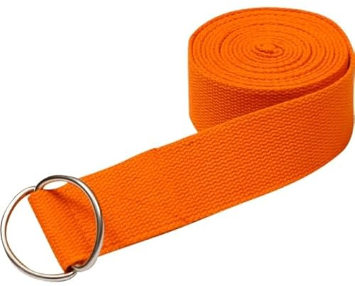 2er Set - Yogagurt aus Baumwolle – Verstellbare Fitness- & Stretch-Gurte mit Metall D-Ring – Perfekt für Yoga-Anfänger & Fortgeschrittene