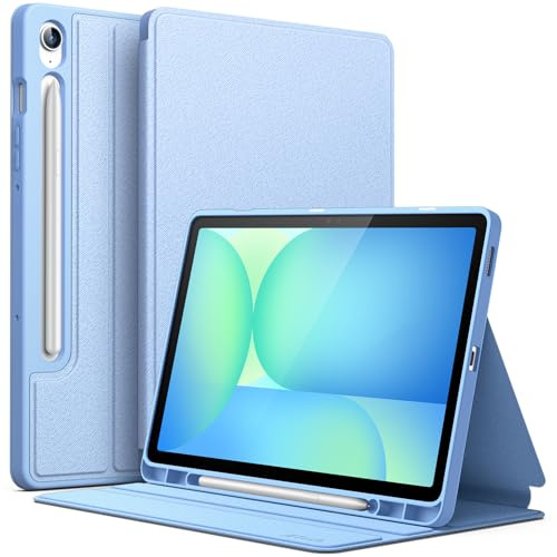 JETech Folio Case for Samsung Galaxy Tab S10 Lite/S10 FE/S9 FE 10.9, Blue | Multi-Angle Stand Cover, S Pen Holder, Slim Protective Cover, Auto Wake/Sleep
