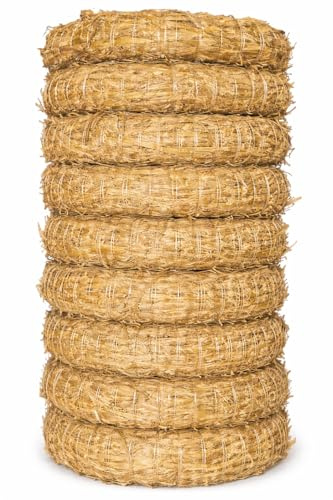 Strohkranz/Strohrömer 30 cm – 10er Set | Natur Strohkränze Ø 30 cm x 5 cm | Kränze zum Basteln, Dekorieren & Selbermachen | Weihnachtskranz, Türkranz, Tischdeko, DIY Kranz