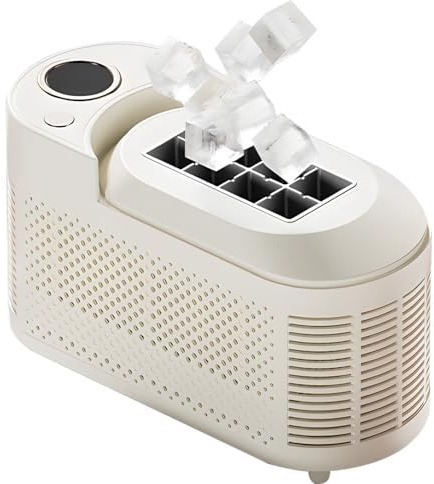 Mini macchina for il ghiaccio portatile da banco - 8 cubetti di ghiaccio pronti, fai da te e facile da staccare, adatta for casa, cucina, camper e campeggio(White)