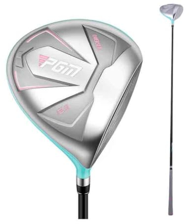 Mazze da golf per autisti, uomini e donne, destrorsi/mancini, #1/3/5/ibridi in ferro, legno, grafite, per insegnare sport (destra, #1 legno, argento)