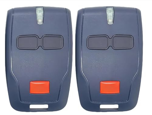 Set di 2 telecomandi per garage universali, 433 MHz, codice girevole, 2 canali, compatibile con Mitto 2, Kleio, Ghibli, TRC2, ricambio per cancello e porta del garage, sicuro e Grogrammabile