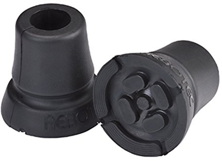 2er Set activera® Krückenkapsel Gehhilfenfuß mit großer Auflagefläche für Unterarmgehstützen Gehstöcke Gehhilfen passend für Rohre mit D=16-17,5mm