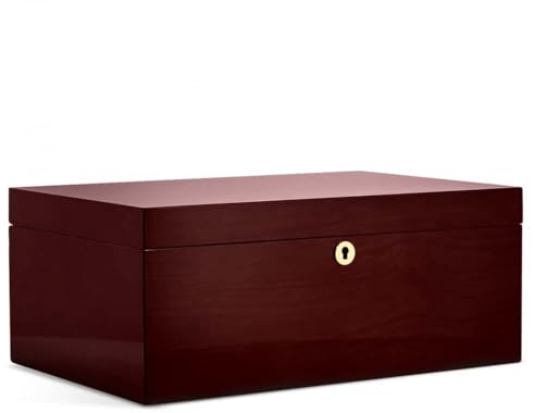 adorini Santiago Humidor - Deluxe | Stockage des cigares avec humidificateur et hygromètre - jusqu'à 150 cigares - Brown - GARANTIE CONTINU -