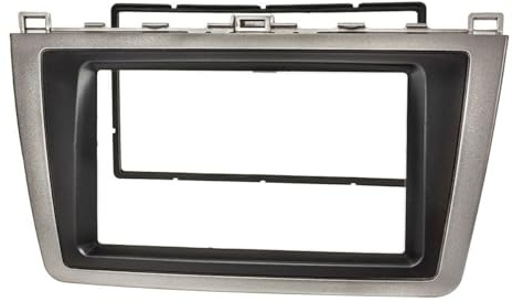 tomzz Audio 2433-014 Doppel DIN Radioblende kompatibel mit Mazda 6 GH 2008-2012 Silber/schwarz