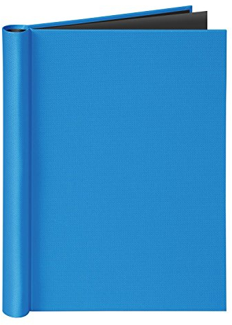 VELOFLEX 4944351 - Klemmbinder DIN A4 Velocolor, mit Leinenstruktur, Füllmenge max. 150 Blatt, hellblau, 1 Stück
