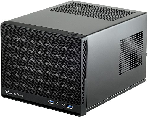 SilverStone SST-SG13B - Sugo Mini-ITX Compact Computer Cube Case, pannello frontale con Mesh, nero