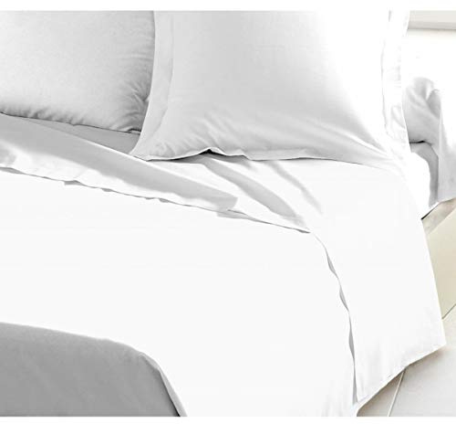 Home Linge Passion Bettlaken, 57 Fäden/cm², Baumwolle, weiß, groß