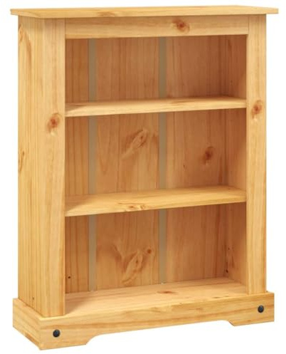 vidaXL Bücherschrank 3 Fächer Mexiko-Stil Kiefernholz 80x29x100 cm