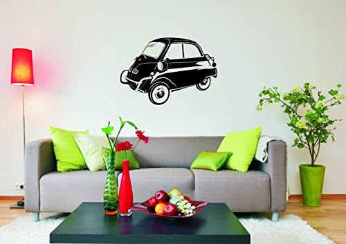 Wandtattoo: 'Kabinenroller' Auto Oldtimer Kult // Farben- und Größenwahl (Orange - 450 mm x 320 mm)