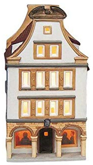 Tipigra Lichthaus Serie Wurm Kg. Haus Münster/Prinzipalmarkt aus Porzellan Teelicht B14xT10xH21 cm