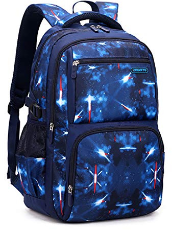 Bansusu Space-Print Boys School-Bag Backpack Middle School Elementary Bookbag Rucksack