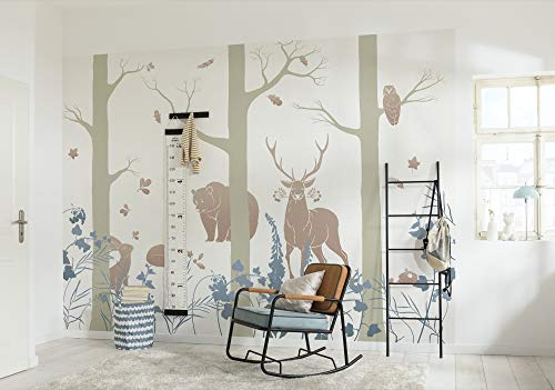 Komar Vlies Fototapete Forest Animals - Waldtiere, Kinderzimmer, Wohnzimmer, Schlafzimmer, Dekoration, Tapete, Größe: 400 x 280 cm (Breite x Höhe) - 8 Bahnen - Bahnbreite 50 cm