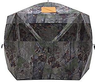 Barronett Blinds® Feather Five, Portable Hunting Blind, Huge Interior, Lightweight, 4-Person, Bloodtrail® Backwoods, 72” x 84” x 84”, FF500BW