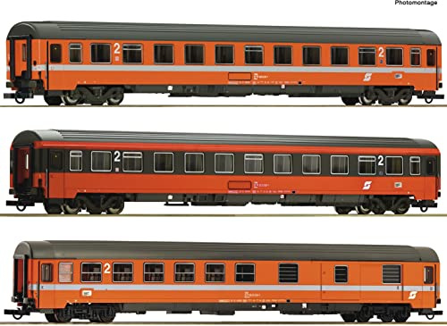 Roco 3-TLG. Set Eucority-Wagen EC 60 Maria Theresia ÖBB | Set #1 | DC | Spur H0#74043