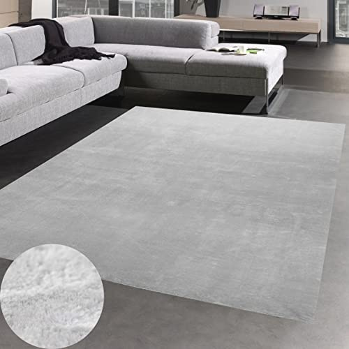 CARPETIA Tapis Shaggy Salon de Tapis Moquette Flokati en Gris, 140x200 cm