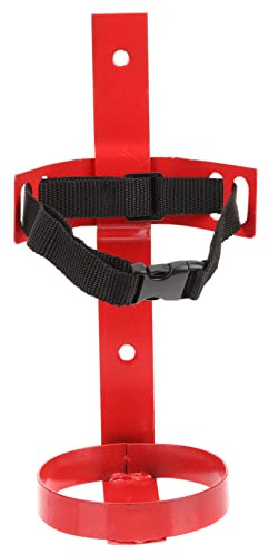 VILLFUL Soporte en Hierro Diseño en Incendios de Montaje para Extintores de Alta Pared, Correas Ajustables, Fabricado y Poliéster Durabilidad y Practicidad