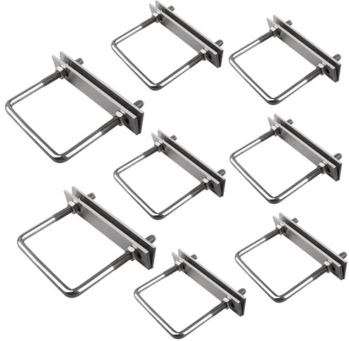Perno de Perno en U, Perno en U Cuadrado de Acero Inoxidable, Tornillos En U, Para Jardines, Patios, Instalación de Autocaravanas, Tuberías, Dispositivos Solares Fijos