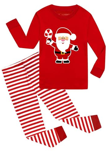 GRPSKCOS Girls Christmas Pyjamas Toddler Kids Pjs Girls Boys Santa Claus Christmas Pajamas Winter Sleepwear Children Clothes（03 Santa 5 Years）