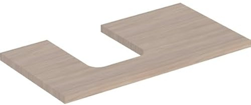 Geberit Waschtisch-Platte One 90x3x47cm, Eiche/Mela Holz, Ausschn li